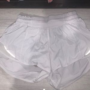 White Lululemon Hotty Hot Shorts